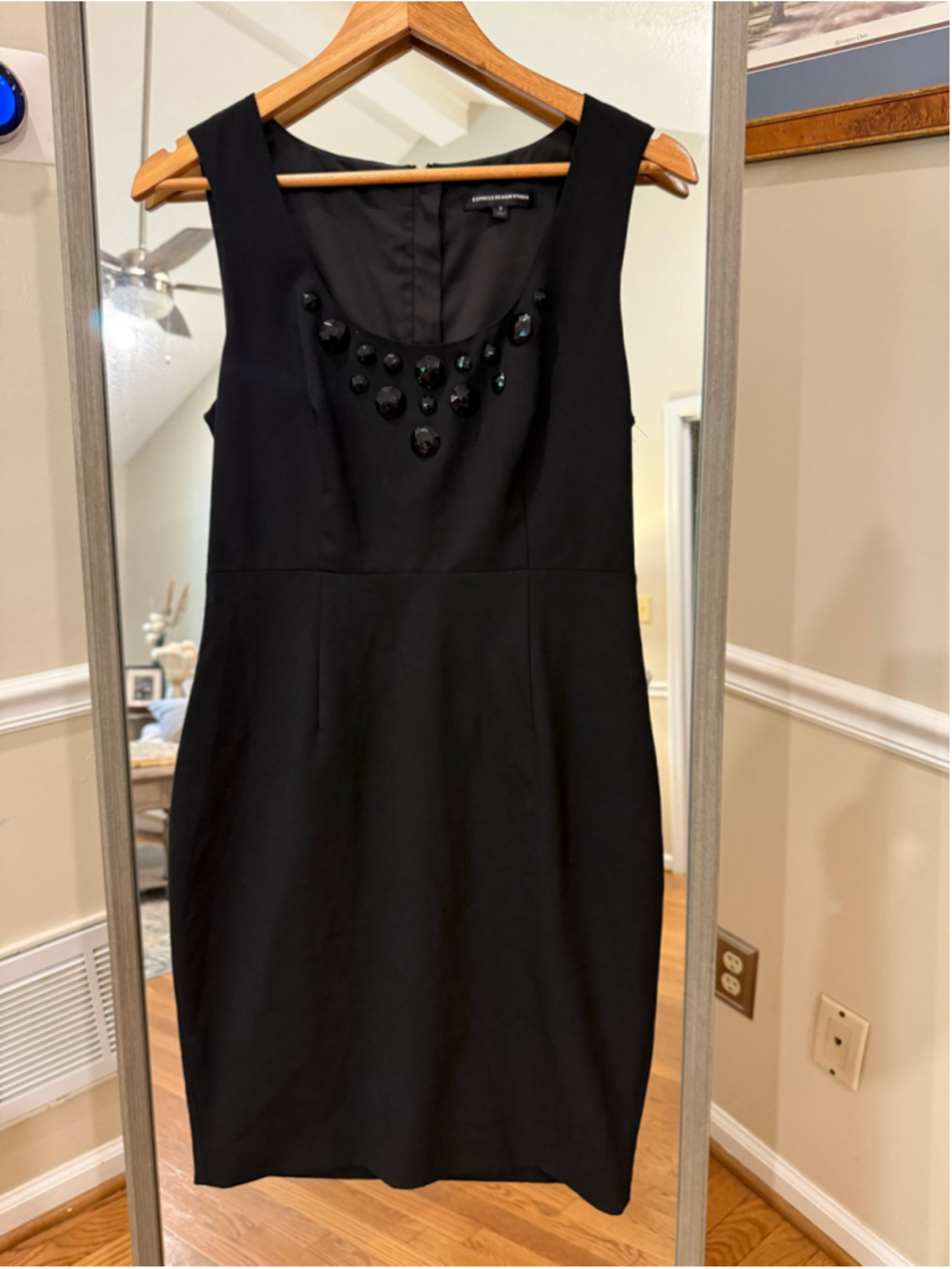 Women's Express Design Studio Black Embellished Sheath Dress Size 8